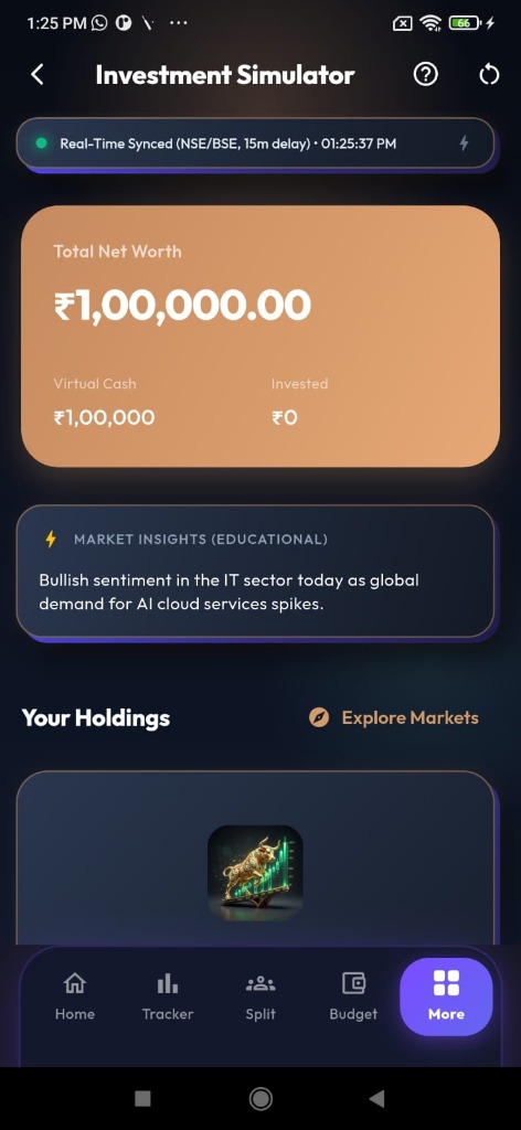 Investment Simulator Screen
